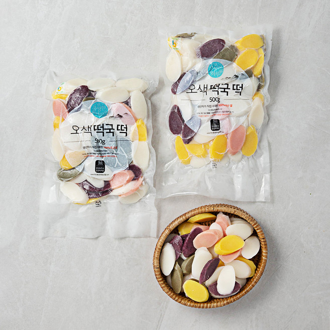 오색 떡국떡, 500g, 2개