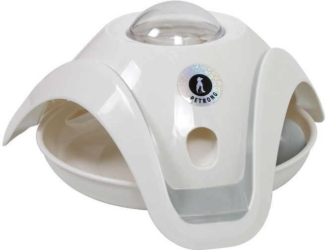 펫트롱 플레이볼 강아지 식기 PTR490, 화이트 + 그레이, 1개