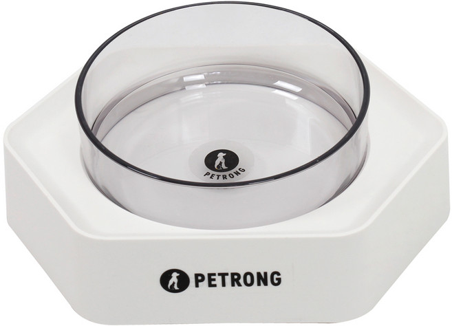 펫트롱 폴리곤 심플 반려동물 식탁 1구 PTR502, 화이트, 1개