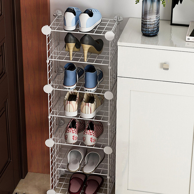 가팡 조립식 좁은현관 신발장 화이트 7단 F, 1개