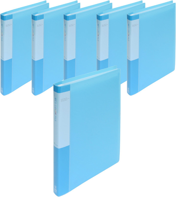 에코청운 PP 클리어화일 A4 40매, 하늘, 6개