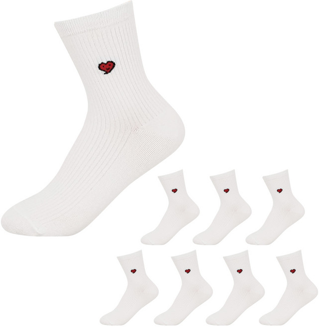 구냥씩 여성용 쪼꼬미 중목양말 8켤레