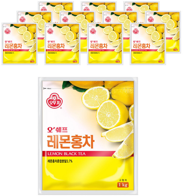 오뚜기 오쉐프 레몬홍차, 1개입, 12개, 1kg