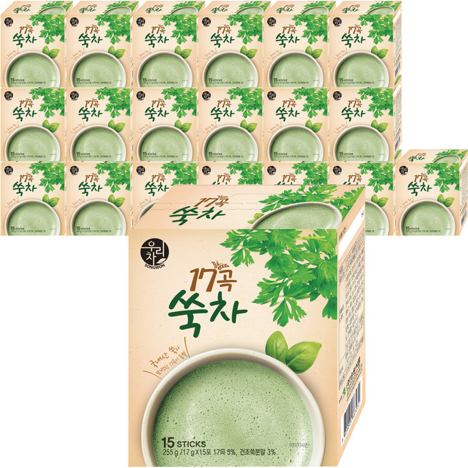 우리차 17곡 쑥차, 17g, 15개입