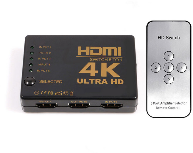 넥스트유 5대1 HDMI 선택기 UHD 4K, 1개