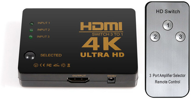 넥스트유 3대1 HDMI 선택기 UHD 4K, 1개