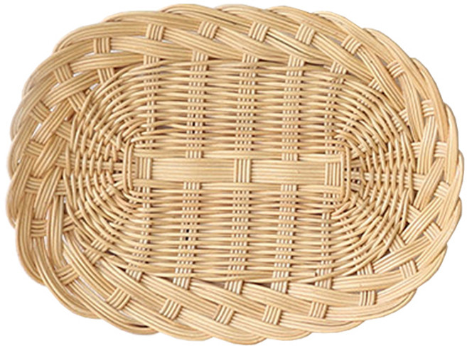 이소품 라탄 플레이트 타원형, 네츄럴, 1개