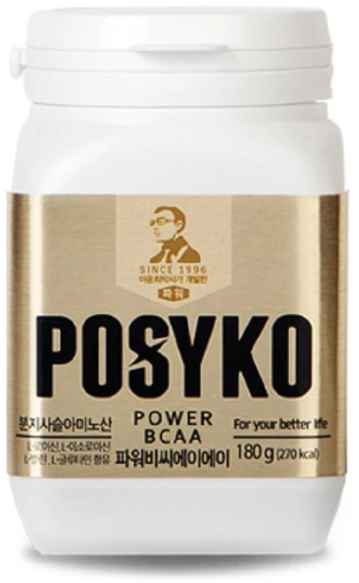 파시코 파워 BCAA 근육 영양보충 필수아미노산, 180g, 1개 - 쿠팡