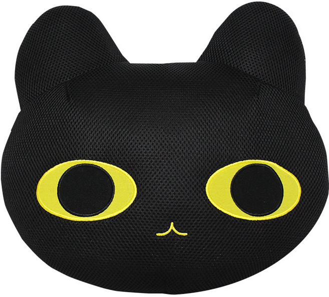 애니나라 에어메쉬 안전벨트쿠션, 블랙(묘묘), 1개