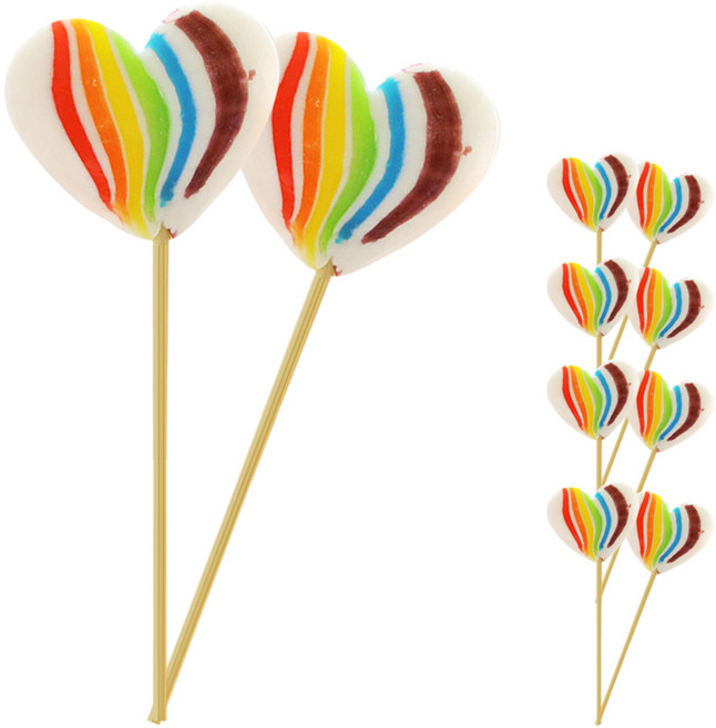 하트모양 막대사탕, 25g, 10개