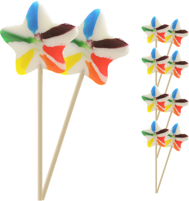 별모양 막대사탕, 10개, 25g