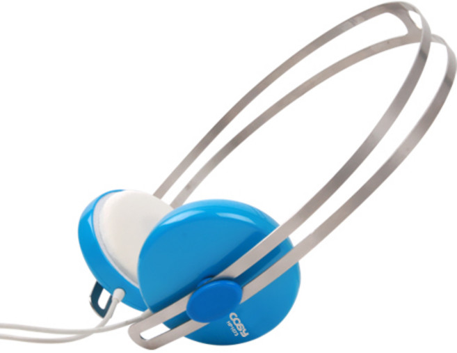 코시 레일 헤드폰 HP1073 블루 3.5mm단자