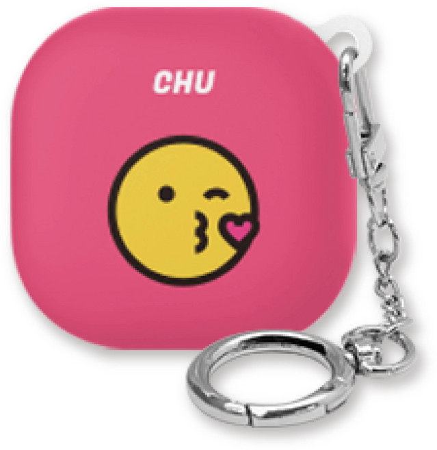 웨이브스튜디오 디자인 갤럭시 버즈FE / 버즈프로 / 버즈2 / 버즈라이브 케이스, 이모티콘 뽀뽀