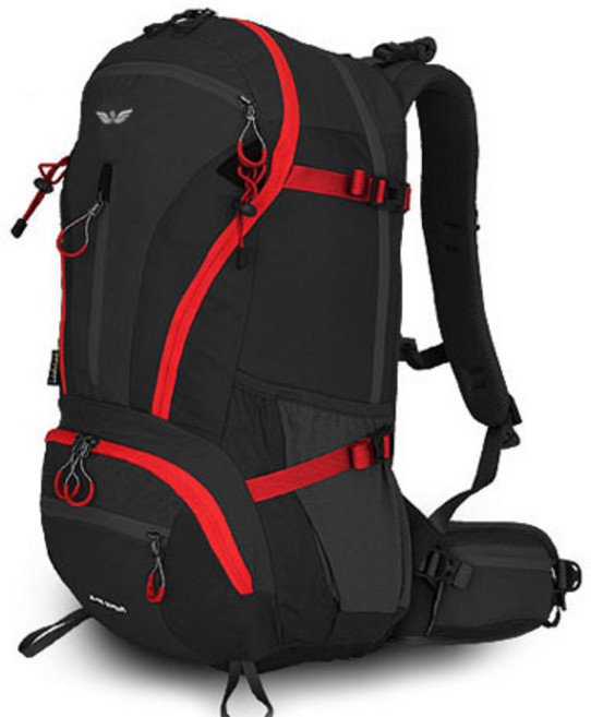 그라트 루페스 등산배낭 38L 방수커버 포함, 블랙