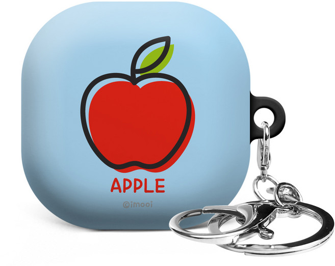 아이무이 갤럭시 버즈라이브/버즈프로 하드 케이스 스윗후르추 + 키링, 사과, 1개