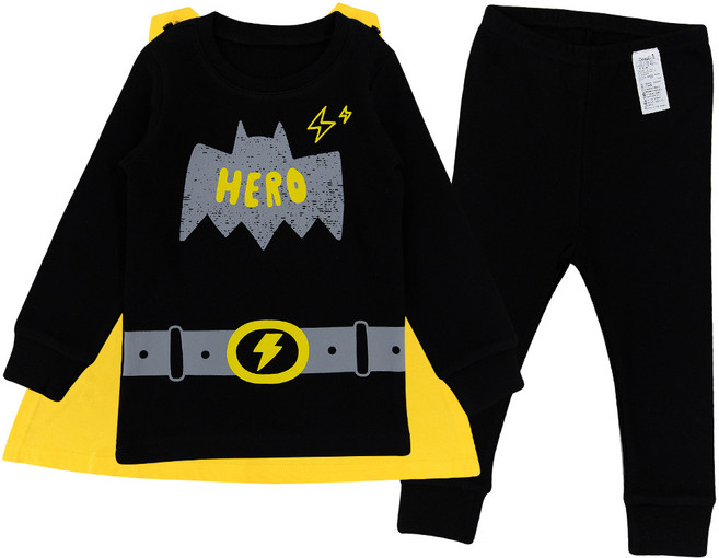 코디아이 아동용 블랙히어로 20수 후라이스 내의 상하세트