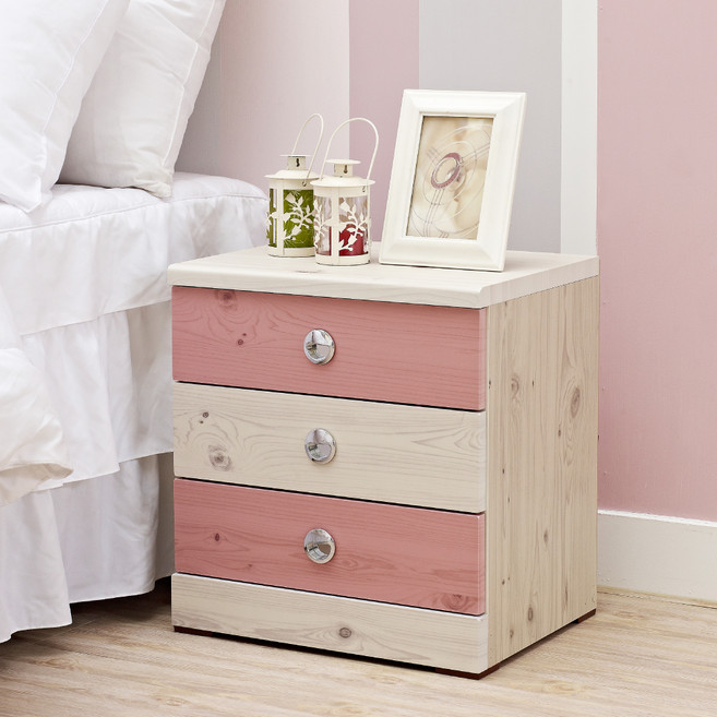 조은세상 3단 서랍장, 워시핑크