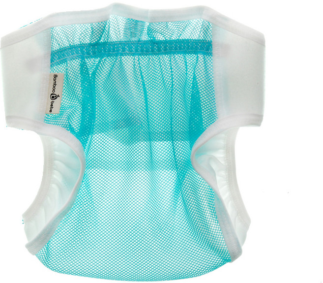 밤부베베 바람망사 기저귀 커버 M, 블루, 1개