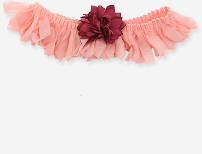 피카노리 반려동물 쉬폰플라워 케이프 S, 핑크, 1개