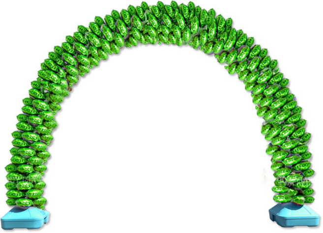 LivingDA 銀箔氣球花圈拱門 70入, 綠色