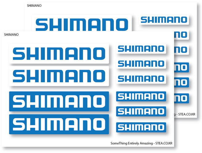 STEA 낚시 로고 엠블럼 스티커 세트, 시마노, 2개