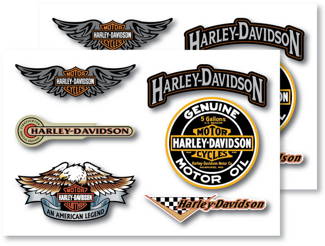 STEA 할리데이비슨 엠블럼 스티커, C타입, 2개