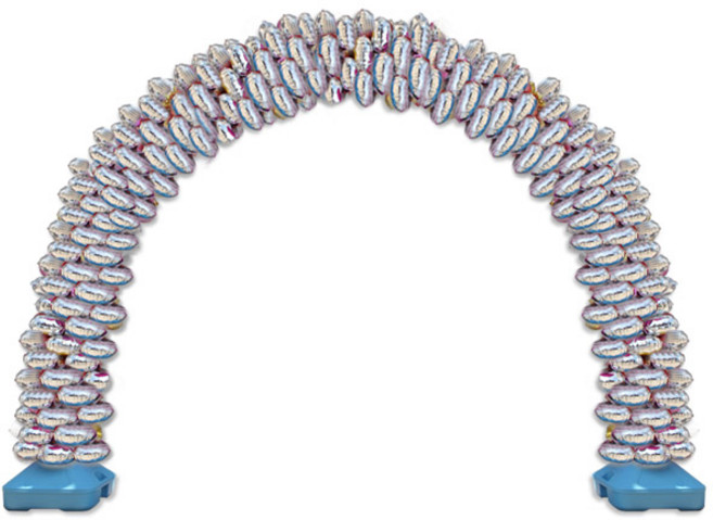 LivingDA 銀箔氣球花圈拱門 70入, 銀