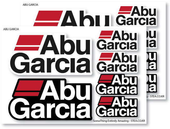 STEA 낚시 로고 엠블럼 스티커, 아부가르시아, 2개