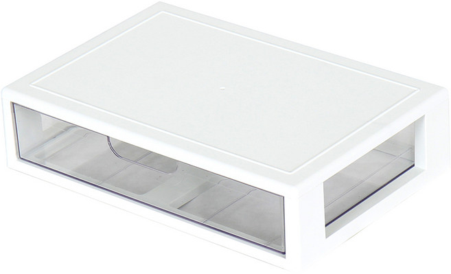 하라데코 와이드 멀티 책상 정리함, 화이트, 1단