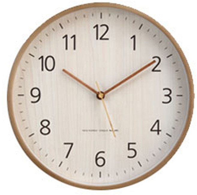 MJK 300심플우드 벽시계, 라이트브라운