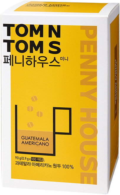 탐앤탐스 페니하우스 아메리카노 미니 원두커피믹스, 900mg, 100개입, 1개