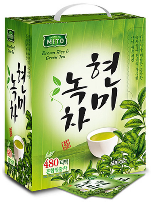 커피케이케이 미토 현미녹차 티백, 480개입, 1.2g