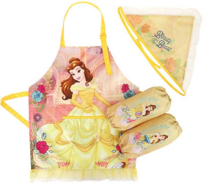 디즈니프린세스 벨 로즈 앞치마 + 토시 + 두건세트 PN075