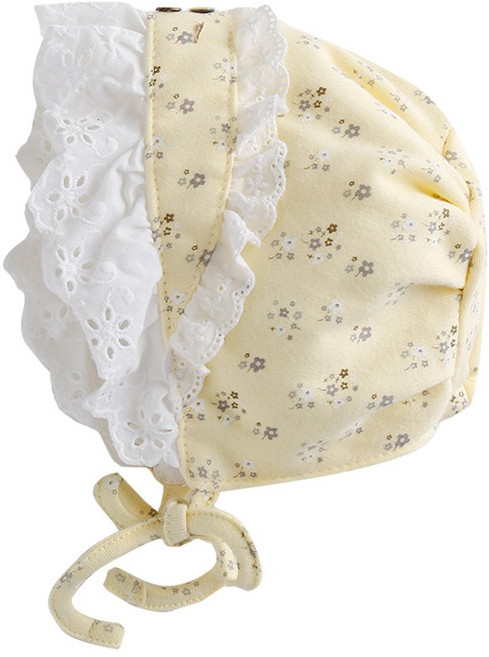 그린베베 봄가을용 신생아 아기꽃 보넷모자