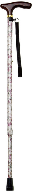 이치고이치에 플라워 고급 조절식 지팡이 AS-70BG, 베이지, 1개