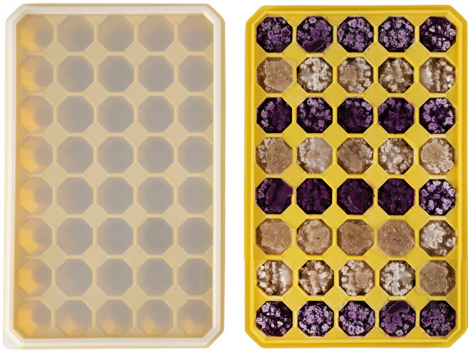 인콕 실리콘 얼음트레이 다이아몬드 40구, 머스타드, 2개