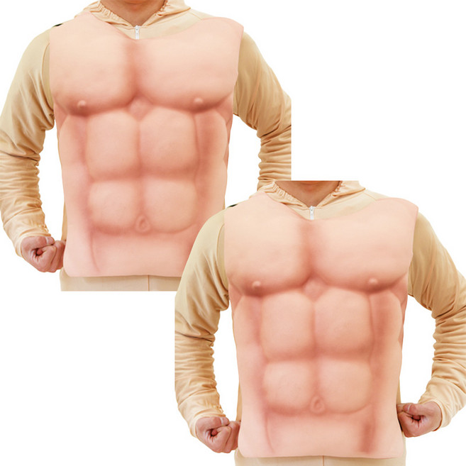 진정한 근육 식스팩 파티소품, 스킨, 2개