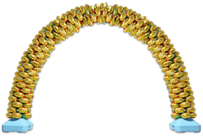 LivingDA 銀箔氣球花圈拱門 70入, 純金