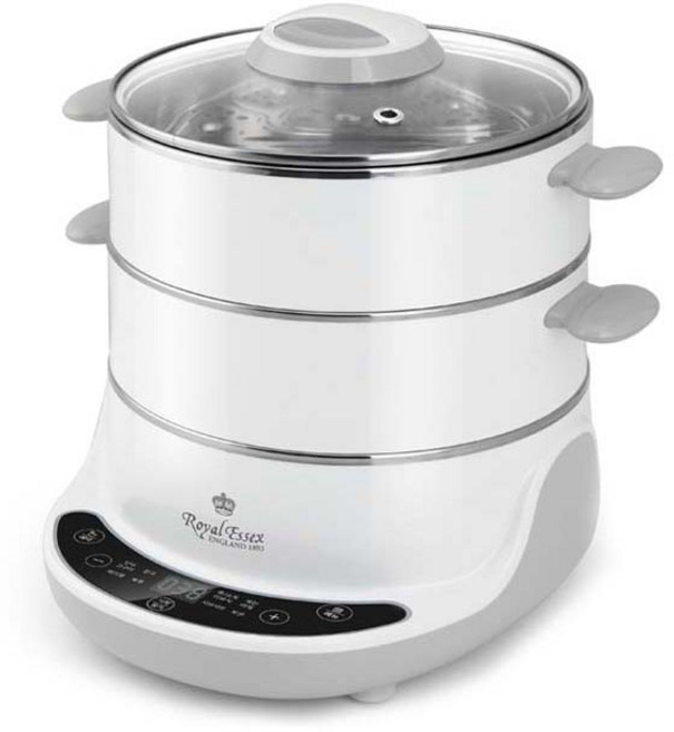 로얄에식스 3단 스팀쿠커 화이트, ST-KS03