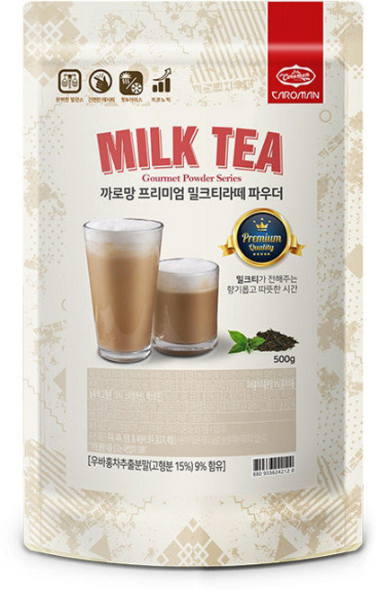 까로망 프리미엄 밀크티 파우더, 500g, 1개
