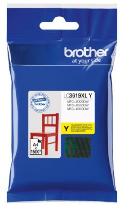 브라더 MFC-J3530DW MFC-J3930DW 프린터 호환 LC3619XL 잉크, 노랑(LC3619XL Y), 1개