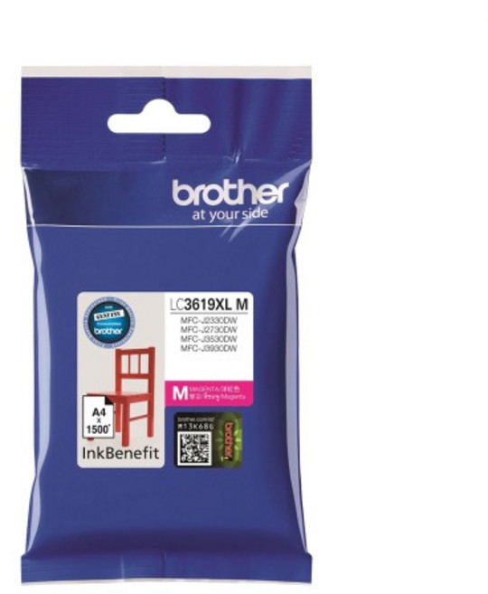 브라더 MFC-J3530DW MFC-J3930DW 프린터 호환 LC3619XL 잉크, 빨강(LC3619XL M), 1개