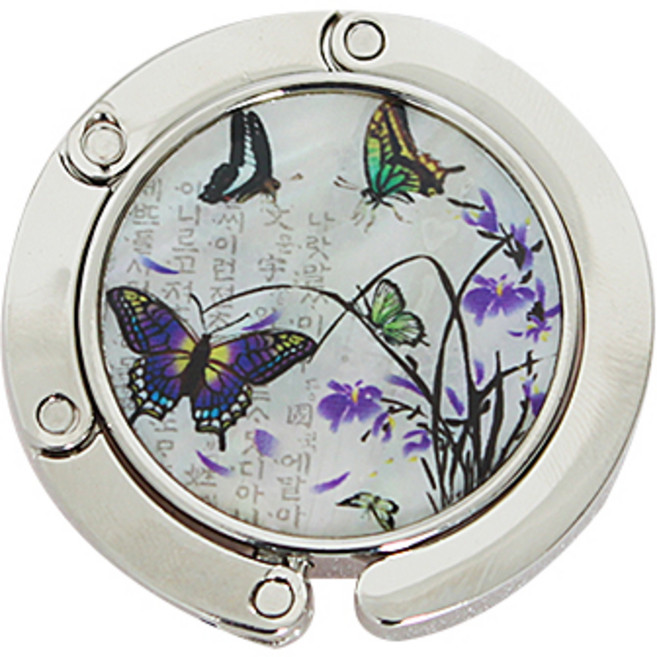 나전칠기 자개 가방걸이, 난초문, 1개