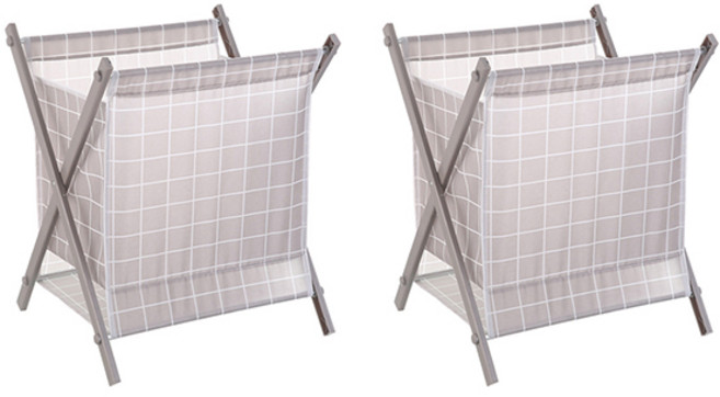 마켓감성 접이식 코튼 다용도 빨래 바구니, 타입4, 2개