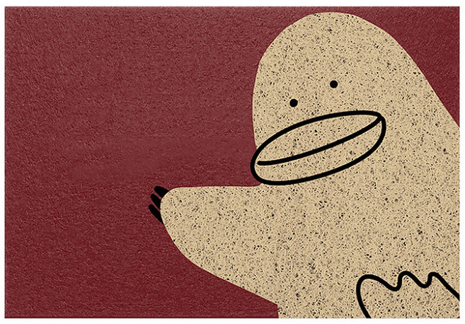 알럽홈 애니멀프린팅 논슬립 발매트 40 x 60 cm, 오리, 1개