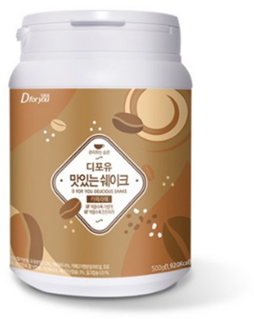 D FOR YOU 美味蛋白奶昔粉 拿鐵咖啡風味, 500g, 1罐