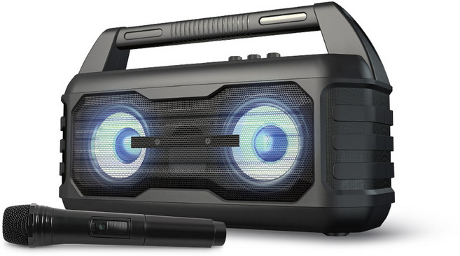 컴스 포터블 HiFi 스테레오 블루투스 스피커 KY204 + 마이크 유선 + 무선, 혼합색상