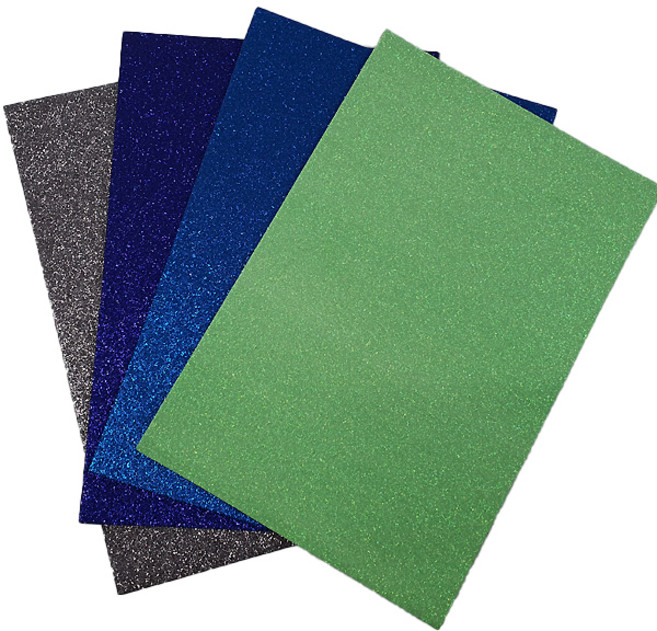 글리터펠트지 비접착식 4종 + 유수지 2p, 라임 + 사파이어블루 + 다크실버 + 네이비 + 블랙, 1개