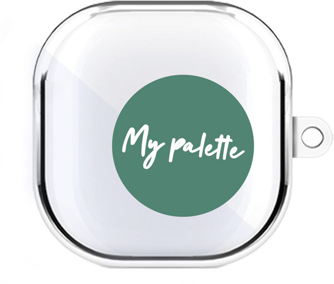 원베스트 갤럭시 버즈 라이브 /버즈2 투명 하드 디자인 케이스 A, 49오페라그린