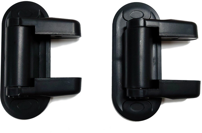 사각턱 문손잡이 안전잠금장치 블랙, 2개